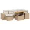 vidaXL 7-dijelni set vrtnih sofa od poliratana s jastucima bež
