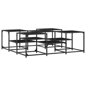vidaXL Stolić za kavu crni 121 x 121 x 40 cm od konstruiranog drva