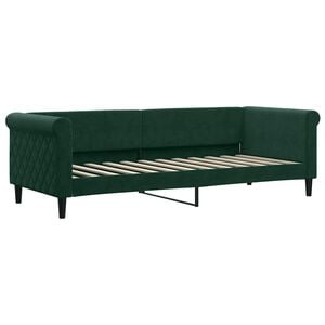 vidaXL Dnevni krevet tamnozeleni 80 x 200 cm bar&scaron;unasti