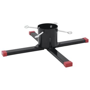 vidaXL Stalak za božićno drvce crni 61x61x15,5 cm