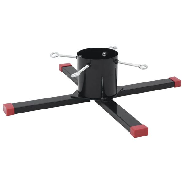 vidaXL Stalak za božićno drvce crni 61x61x15,5 cm