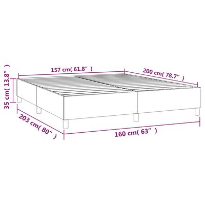 vidaXL Okvir za krevet s oprugama svjetlosivi 160x200 cm od tkanine