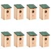 vidaXL Kućice za ptice 8 kom drvene 12 x 12 x 22 cm