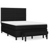vidaXL Krevet s oprugama i madracem crni 140 x 190 cm od tkanine