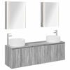 vidaXL Set ormarića za kupaonicu 5 pcs Siva Sonoma Konstruirano drvo