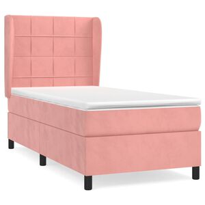 vidaXL Box spring krevet s madracem ružičasti 80 x 200 cm bar&scaron;unasti