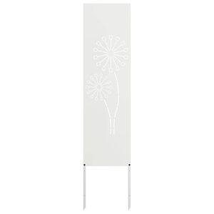 vidaXL Privatnost u vrtu Bijelo 32 x 140 cm Hladno valjana čelična