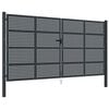 vidaXL Vrtna vrata antracit 400x175 cm čelik
