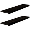 vidaXL Gazi&scaron;ta stepenice 2 kom smeđe-crni 110x30x2 cm masivna hrast