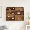 vidaXL Ormar za izlaganje s policom Zidne Staro drvo 100 x 8,5 x 75 cm
