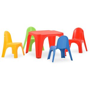 vidaXL Set dječjeg stolića i stolica PP