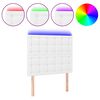 vidaXL LED uzglavlje bijelo 90x5x118/128 cm od umjetne kože
