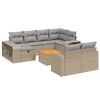 vidaXL 11-dijelni set vrtnih sofa od poliratana s jastucima bež