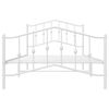 vidaXL Metalni okvir kreveta s uzglavljem i podnožjem bijeli 100x200cm