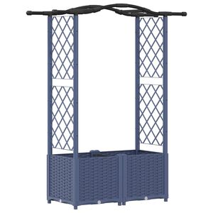 vidaXL Povi&scaron;eni krevet s mrežom i krovom Sivi 125 x 40 x 138 cm PP