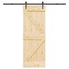vidaXL Klizna vrata s priborom za montažu 70 x 210 cm masivna borovina