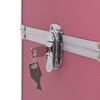 vidaXL Kolica za šminku aluminijska ružičasta