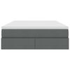 vidaXL Krevet s madracem i skladištem Tamno siva 140 x 200 cm