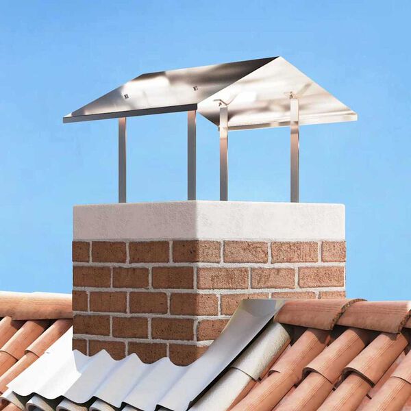 vidaXL Dimnjački poklopac Srebrno 60 x 60 x 38 cm Nehrđajući čelik