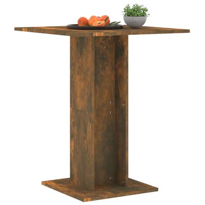 vidaXL Bistro stol boja dimljenog hrasta 60x60x75 cm konstruirano drvo