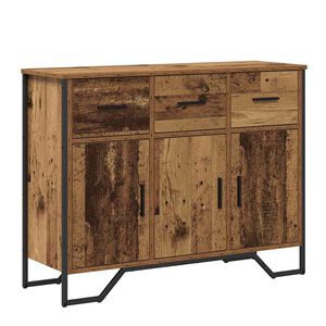 vidaXL Kreveta s ladicama Staro drvo 97 x 32,5 x 74,5 cm