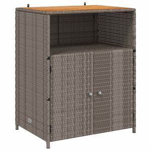 vidaXL Cabinet s policom Siva 70 x 50 x 87 cm Poliester i Roly Rattan