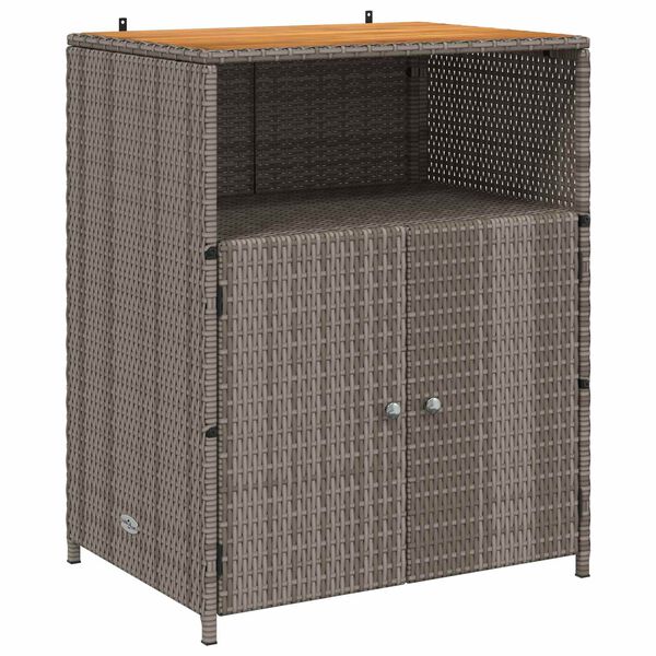 vidaXL Cabinet s policom Siva 70 x 50 x 87 cm Poliester i Roly Rattan