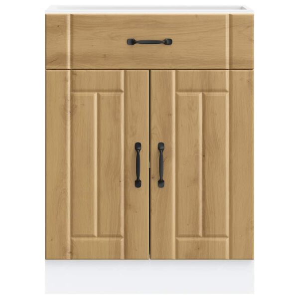 vidaXL Donji kuhinjski ormarić Lucca boja hrasta konstruirano drvo