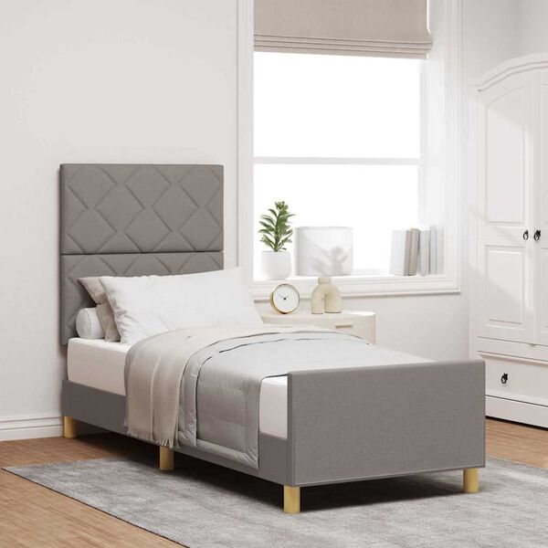 vidaXL Krevetna konstrukcija Sivo-smeđa 80 x 200 cm tkanina