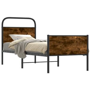 vidaXL Okvir kreveta bez madraca boja hrasta sonome 75 x 190 cm drveni