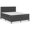 vidaXL Krevet od tkanine s oprugama tamnosivi 180 x 200 cm