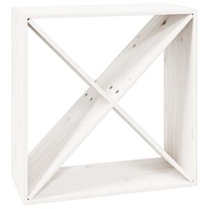 vidaXL Ormarić za vino bijeli 62 x 25 x 62 cm od masivne borovine