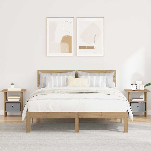 vidaXL Noćni ormarić s ladicama 2 pcs Umjetnički hrast 41 x 40 x 45 cm