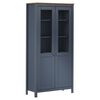 vidaXL Visoka komoda Hill siva 85 x 37 x 170,5 cm od masivne borovine