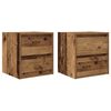 vidaXL Zidni noćni ormarići 2 kom boja staro drvo 38x34x40 cm