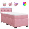vidaXL Box spring krevet s madracem ružičasti 100x200 cm bar&scaron;unasti