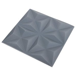 vidaXL Zidne panele 48 pcs Origami siva 50 x 50 cm XPS pjena