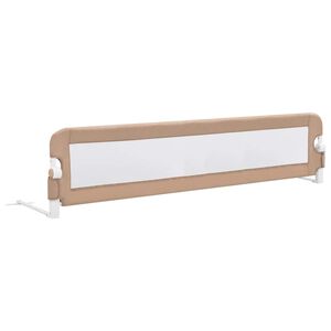 vidaXL Sigurnosna ogradica za dječji krevet bež 180 x 42 cm poliester