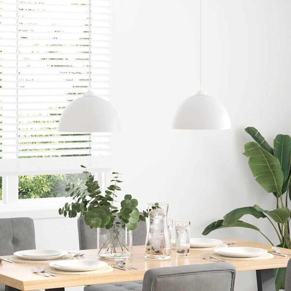 vidaXL Viseće svjetiljke 2 kom podesive visine E27 bijela Ø 30cm metal