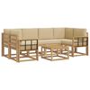 vidaXL Set vanjskih sofa s jastukom 7 pcs Bijela i bež