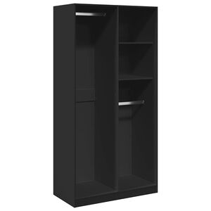 vidaXL Ormar crni 100 x 50 x 200 cm od konstruiranog drva