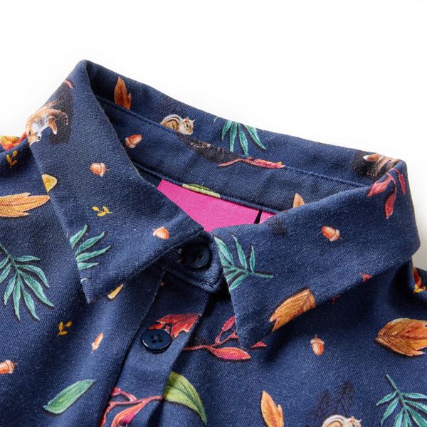 Dječja haljina s dugim rukavima modra 104