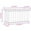 vidaXL Vrtna kutija za pohranu siva 129 x 67 x 65 cm