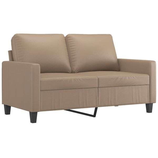 vidaXL 3-dijelni set sofa s jastucima boja cappuccina od umjetne kože