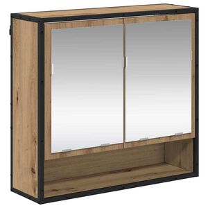 vidaXL Polica na zidu s policom Zidne Umjetnički hrast 65 x 20 x 60 cm