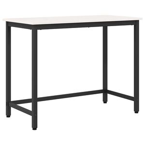 vidaXL stol Bijelo 100 x 50 x 77 cm Inženjerska drva i čelik