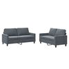vidaXL 2-dijelni set sofa s jastucima tamnosivi bar&scaron;unasti