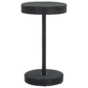vidaXL Vrtni stol crni 60,5 x 106 cm od poliratana