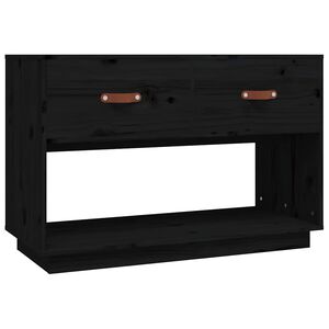 vidaXL TV ormarić crni 90x40x60 cm od masivne borovine