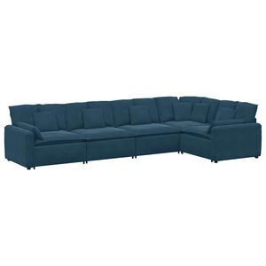 vidaXL Modularna sofa s jastucima, plava bar&scaron;unasta
